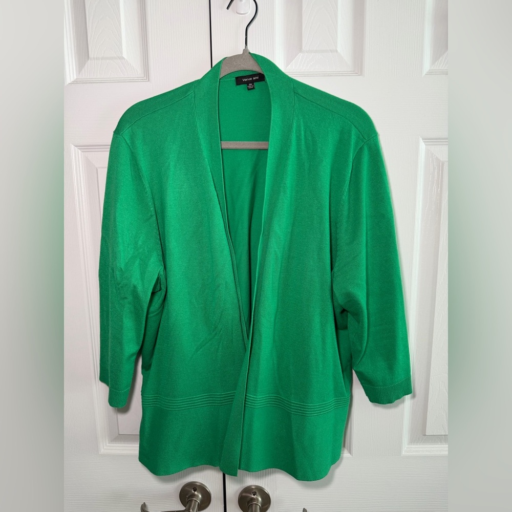 Verve Ami Bright Green Knit Cardigan